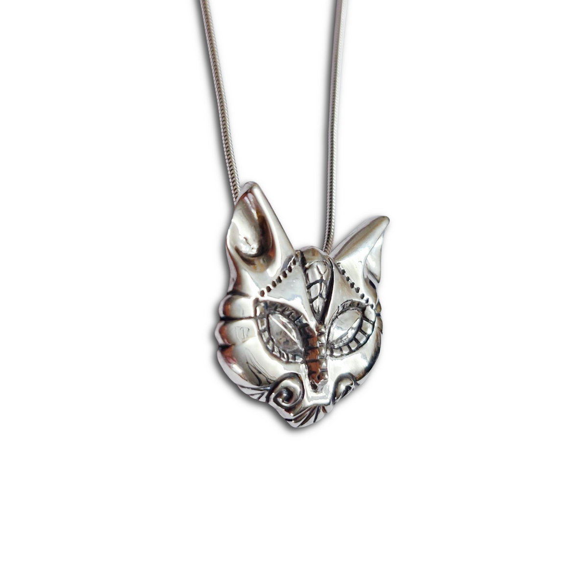 Sterling Silver Cat Pendant