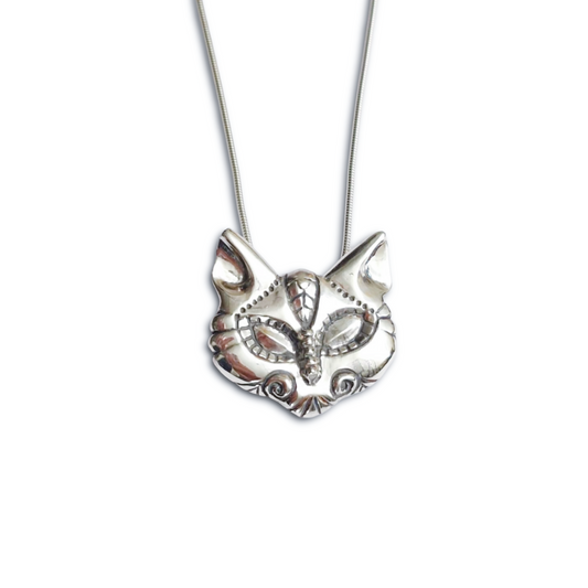 Sterling Silver Cat Pendant