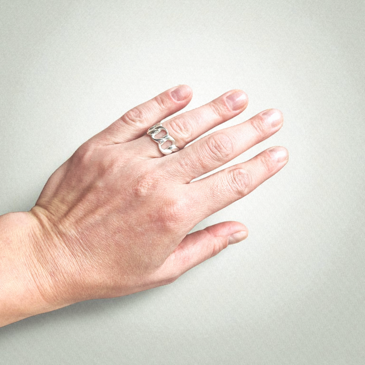 Sterling Silver Chain Ring