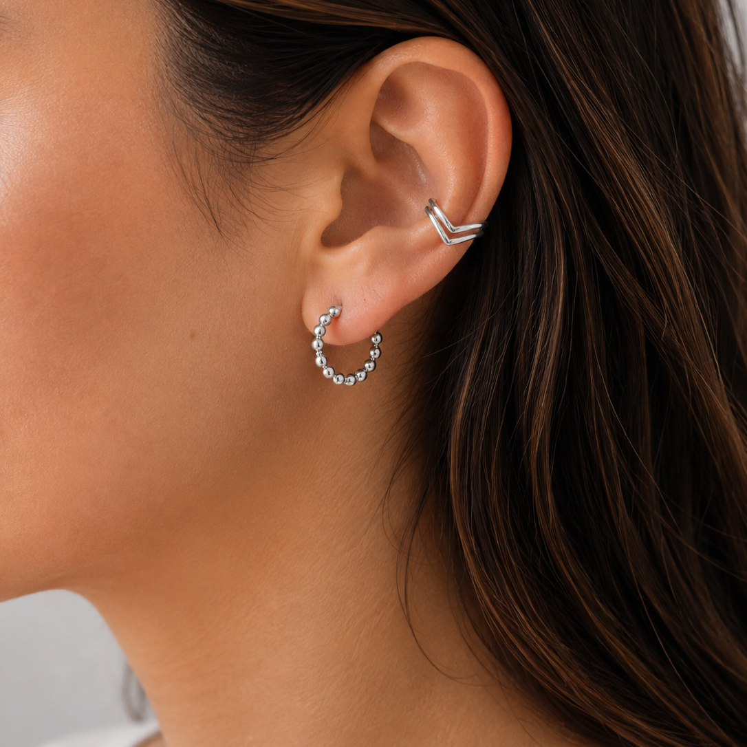 Sterling silver Chevron Ear Cuff
