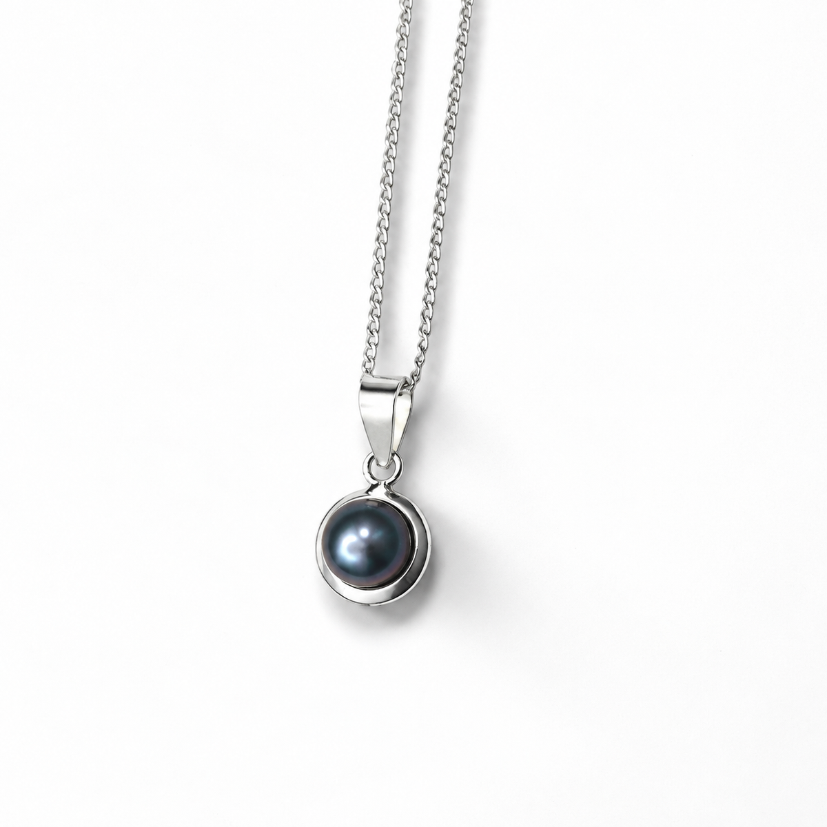Sterling Silver Dark Freshwater Pearl Pendant