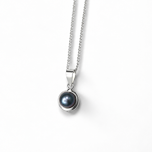 Sterling Silver Dark Freshwater Pearl Pendant