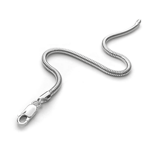 Silver Round Snake Chain Bracelet