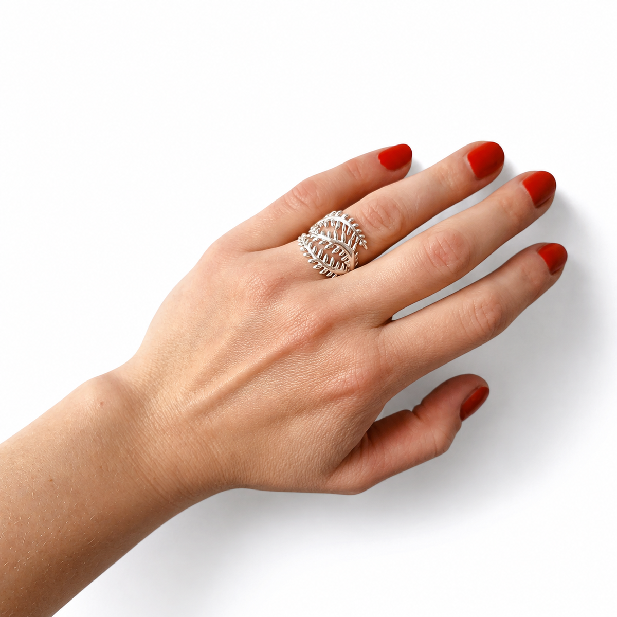 Sterling Silver Foliage Ring