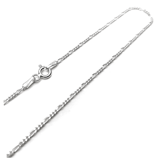 Sterling Silver Diamond-Cut Figaro Chain – 2mm