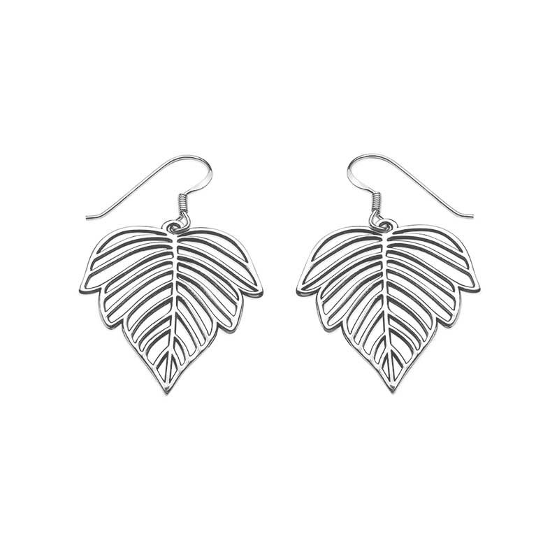 Sterling Silver Autumn Leaf Earrings