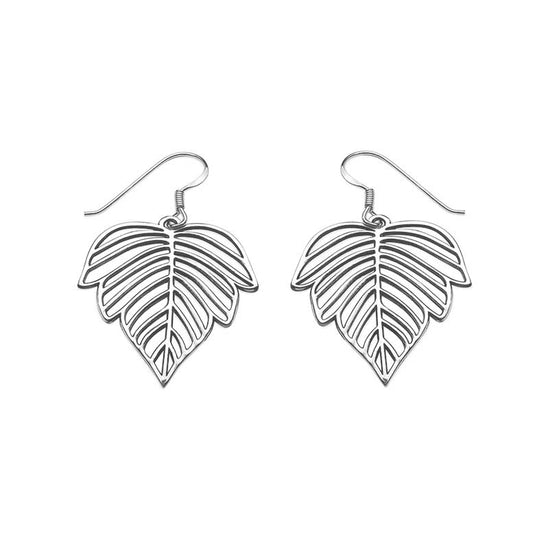 Sterling Silver Autumn Leaf Earrings