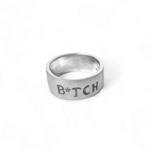 Sterling Silver B*ITCH ring