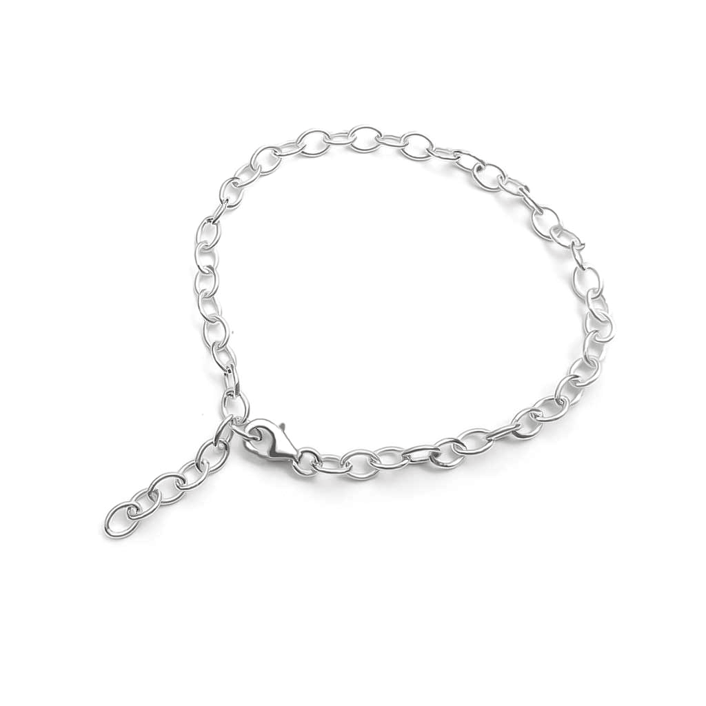 Sterling Silver Clip on Charm Bracelet