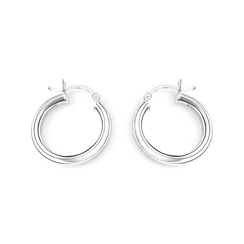 Sterling Silver Creole Hoop Earrings