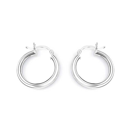 Sterling Silver Creole Hoop Earrings