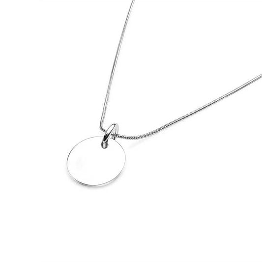 Sterling Silver Disc Necklace