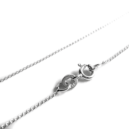 Sterling Silver Fine Curb Chain - 0.8 mm