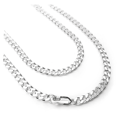 Sterling Silver Flat Curb Chain Necklace – 4.5mm
