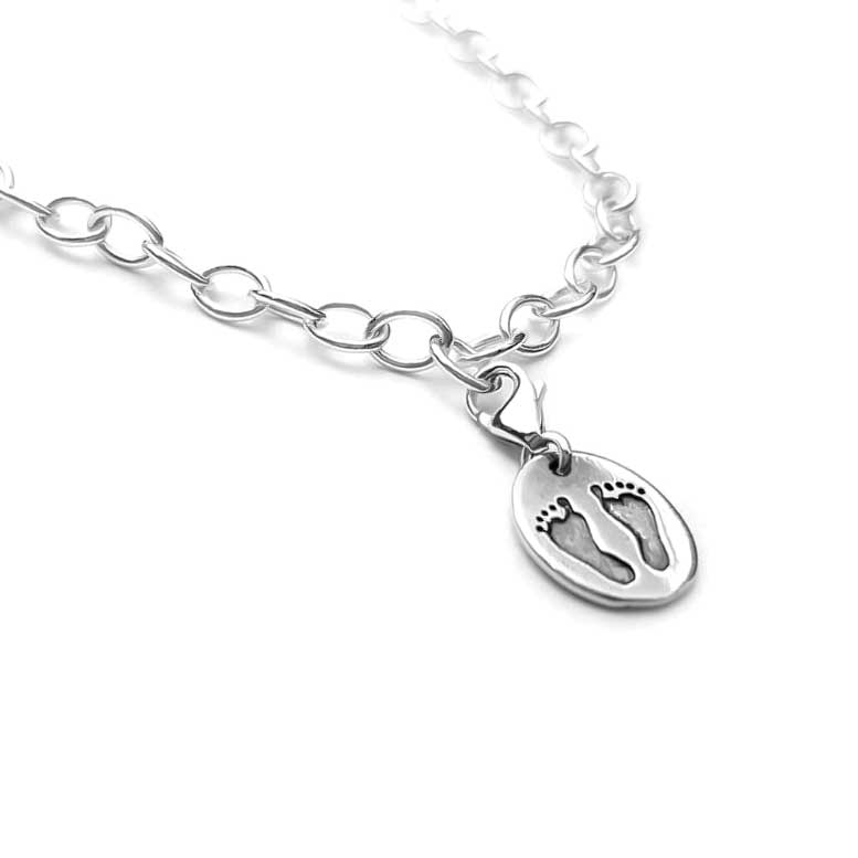 Sterling Silver Footprint Charm