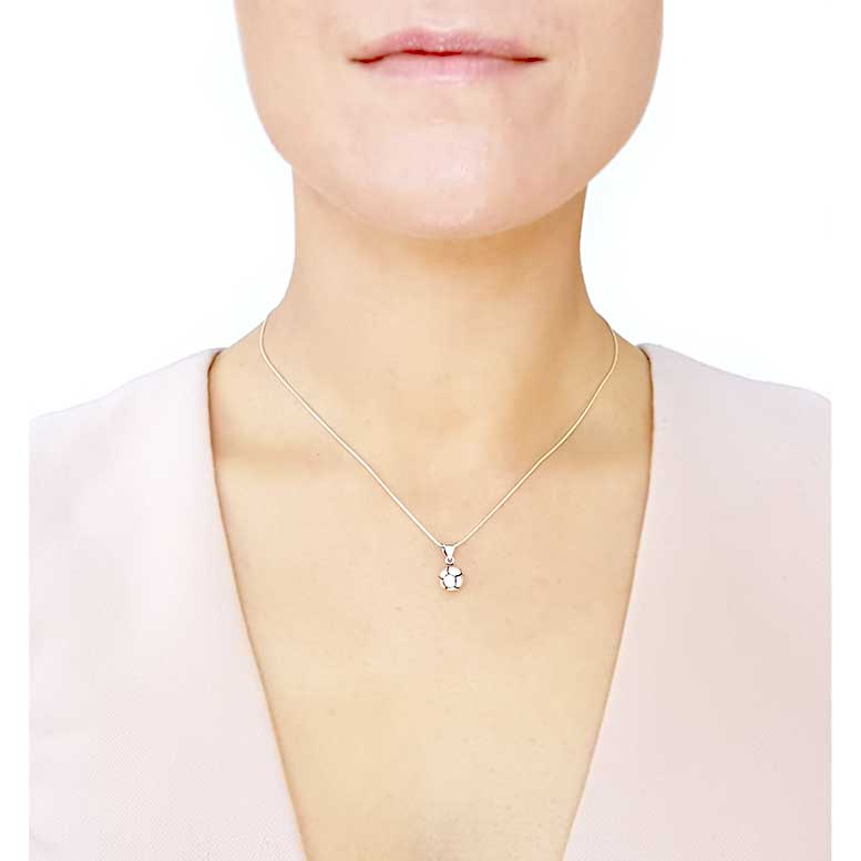 Sterling Silver Football Pendant Necklace