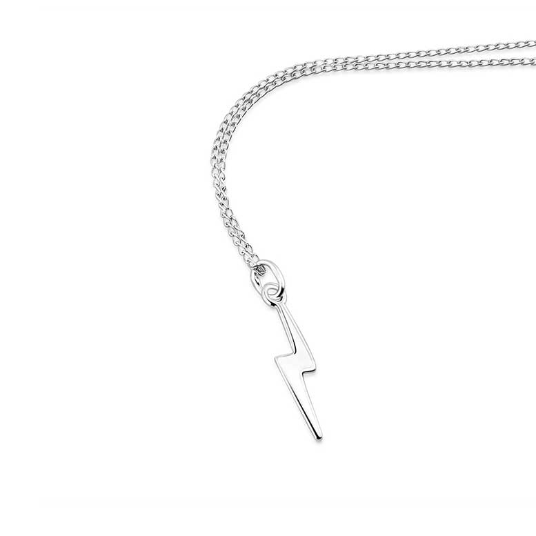 Sterling Silver Lightning Bolt Pendant
