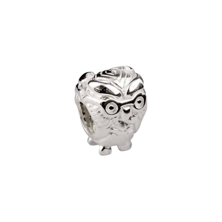 Sterling Silver Owl Bead Charm