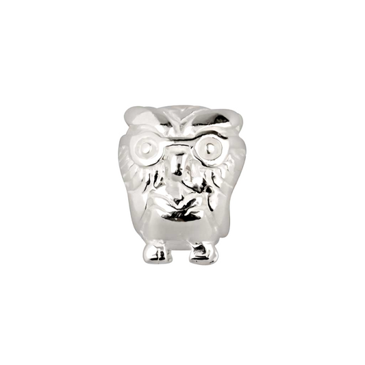 Sterling Silver Owl Bead Charm