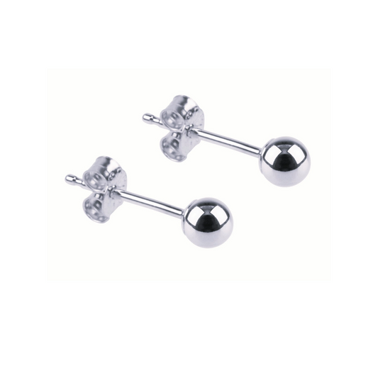 Sterling Silver Ball Stud Earrings