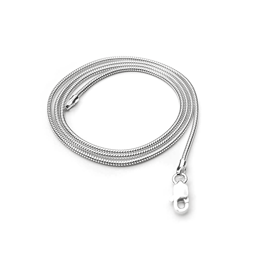Sterling Silver Round Snake Chain - 1.2mm