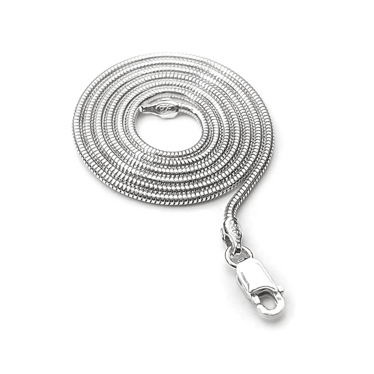 Sterling Silver Round Snake Chain - 1.4mm