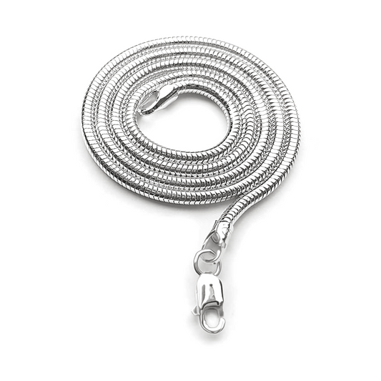 Sterling Silver Round Snake Chain - 2.4mm