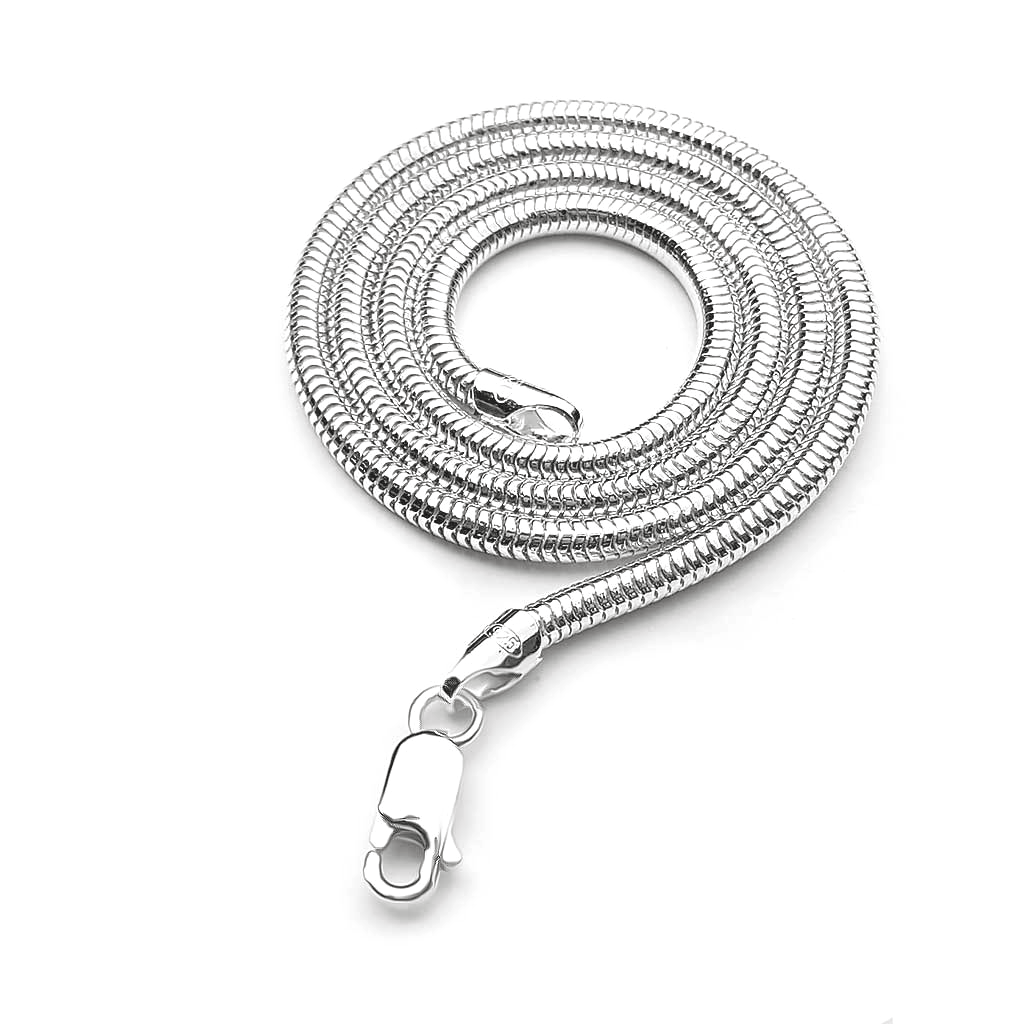 Sterling Silver Round Snake Chain - 3mm
