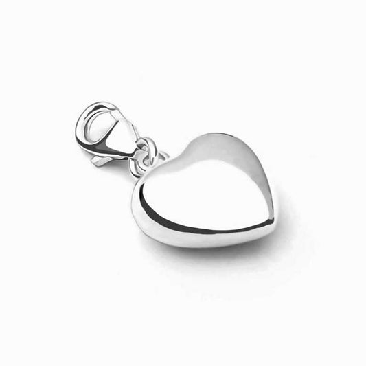 Sterling Silver Puffed Heart Charm