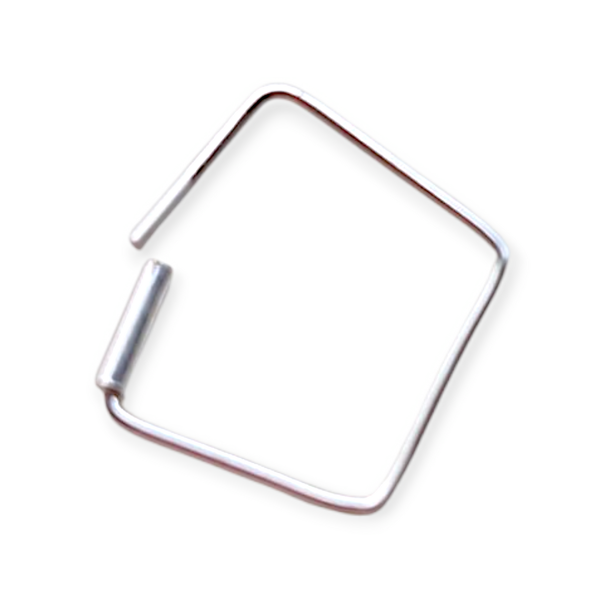 Sterling Silver Square Hoop Earrings