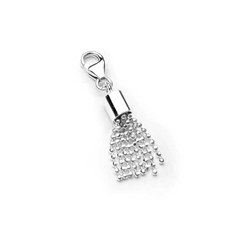 Sterling Silver Ball Chain Tassel Charm